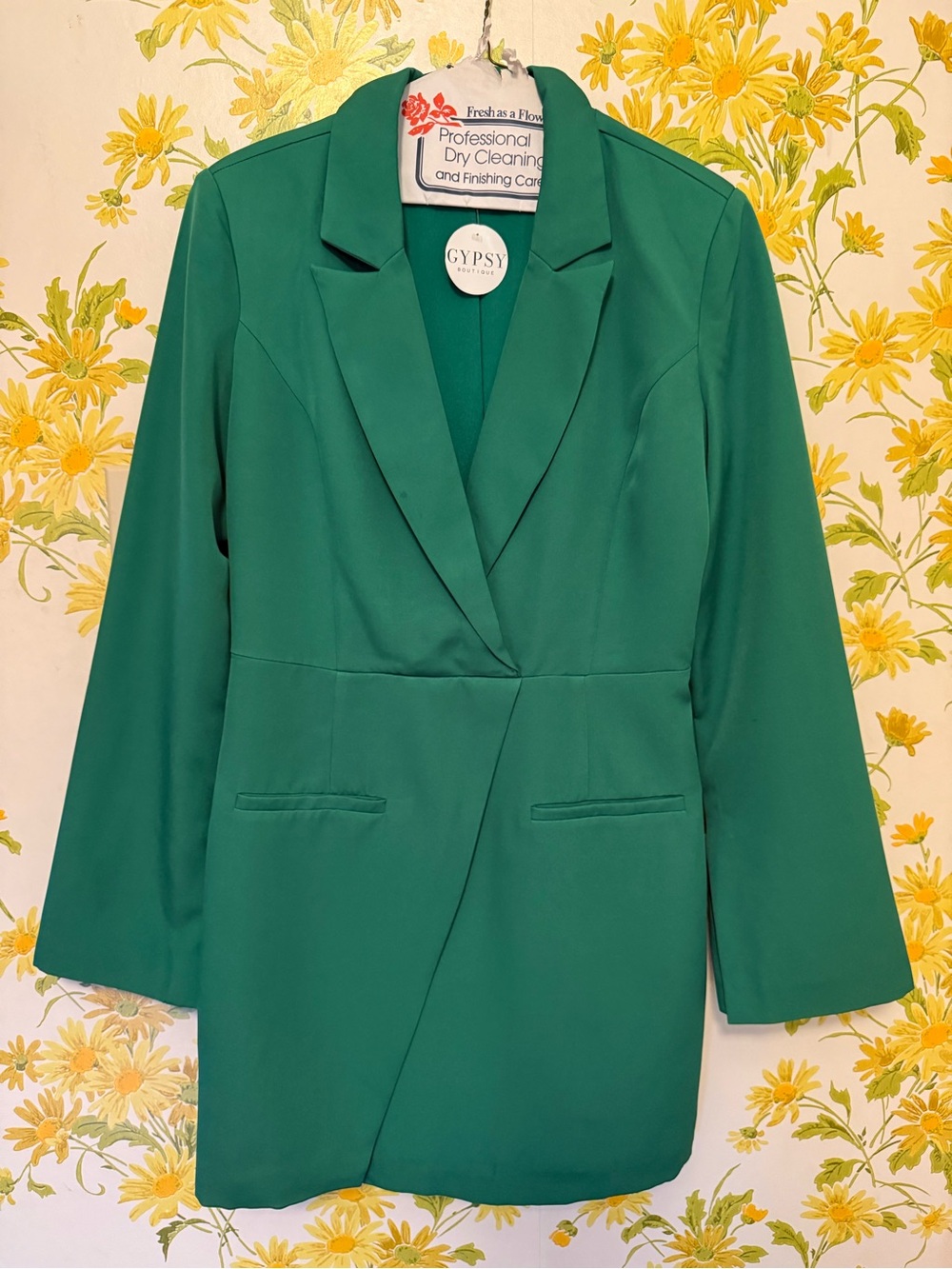 Emerald Green Blazer Dress size L - Picture 7 of 13